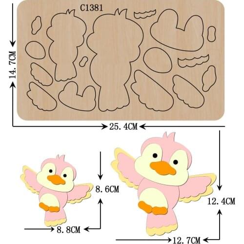 New bird Wooden die Scrapbooking C-1381 Cutting Dies Multiple sizes