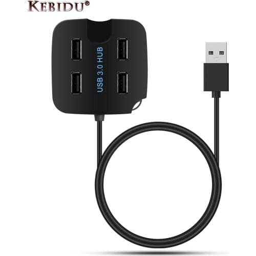 New 4 Ports USB Hub 3.0 High Speed 5Gbps USB Splitter Adapter For Desktop Laptop With Phone Holder For Phone Tablet PC Laptop