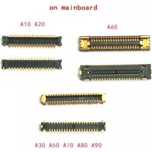 10PCS Original For Samsung A10 A105 A20 A205 A30 A305 A30S A307 A40 A405 A40S A50 A50S LCD Display FPC Connector on Board