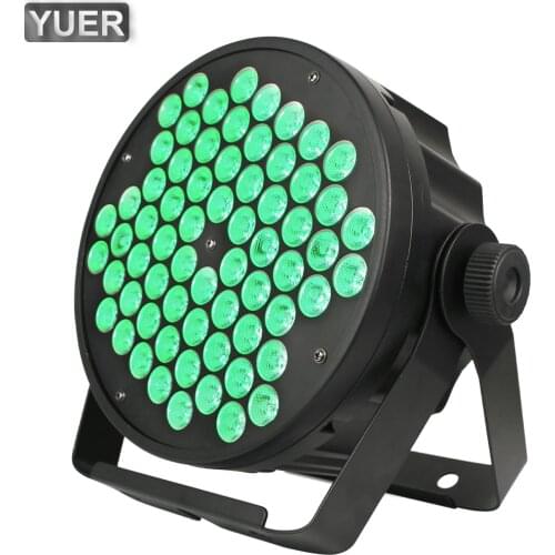 8Pcs/Lot Stage Effect Lighting 66X3W RGB 3IN1 LED Flat Par Strobe Wash DMX512 For DJ Party Disco Dance Floor Bar Night Lights