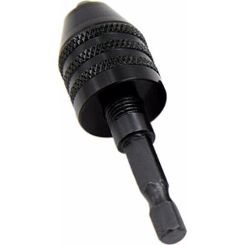 6.35mm Keyless Drill Chuck Screwdriver Impact Driver Adaptor Hex Shank Twist Drill Bit Chuck 0.3-6.5mm Quick Change Screwdriver