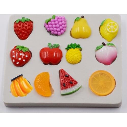 Food Grade 3D Fruit series Shaped Silicone Mold Cake Decoration Fondant Cake Decorating Mold DIY Baking Tools