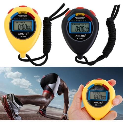 Handheld LCD Digital Stopwatch Timer Chronograph Sports Training Timer Stop Watch Outdoor Sports Running Chronograph Stop Watch