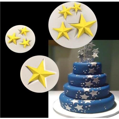 Sugarcraft Star Flower silicone mold fondant mold cake decorating tools chocolate gumpaste mold
