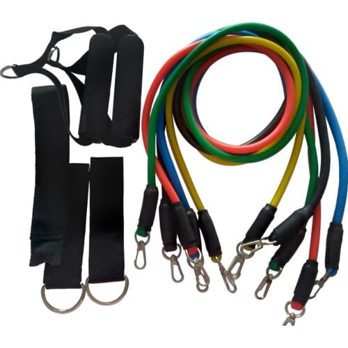 YOUGLE Fitness Equipments Workout Resistance Bands Latex 11pcs/set Exercise Pilates Tubes Pull Rope Expanders Training