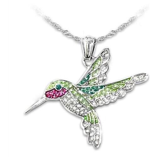10Pcs /lots New Color Hummingbird Pendant Necklace Women clavicle necklace Valentine Day jewelry gift T-101