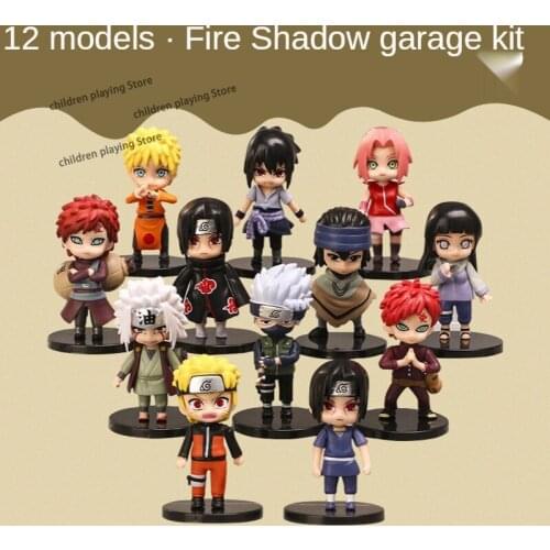 12pcs Naruto Naruto Assistant Cartoon Doll Decoration Toy Figures Anime Character Collection Car Decoration Children Toy Gift