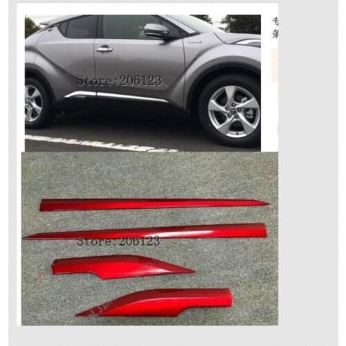 2016 2017 2018 for Toyota C-HR C HR CHR Door Body Side Trim Cover Molding ABS Chrome Car Accessories Auto Styling
