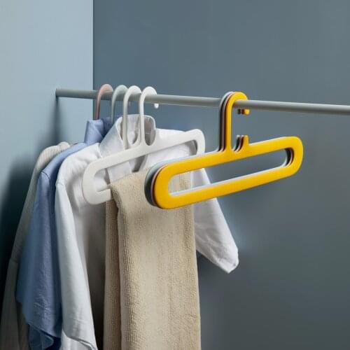 5pcs Seamless Clothing Hanger Household Non-Slip Multifunctional Clothes Support Hook Drying Windproof Clothes Rack Hanger