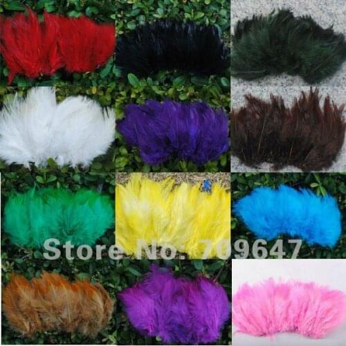 600pcs/Lot 2-4inch 6-9cm Multi-Colors Natural Chinese Rooster Saddle Feathers 12colours available,natural feathers