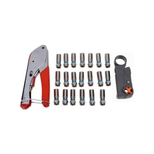 Free shipping Coaxial cable F-head crimping pliers network wire pliers wire stripper set squeeze tool set combination tool