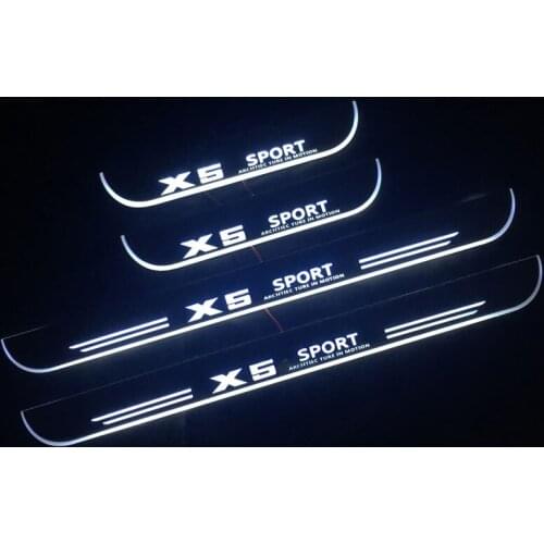 DNO Door Sill Scuff Plate Pedal Ligths For BMW X5 E53 E70 F15 G05 Threshold Led Bar Pathway Dynamic Welcome Lamp