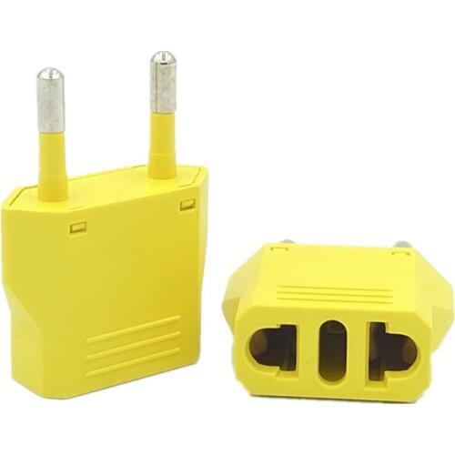 100pcs US To EU Euro AC Travel Power Adapter 2 Pin European Type C Plug Adapter Electrical Converter Outlet Charger Sockets