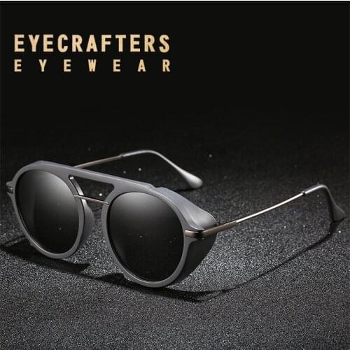 EYECRAFTERS 2020 New Mens Womens Retro Gothic Steampunk Driving Sunglasses Punk TR Frame Sunglasses Fashion Sunglasses