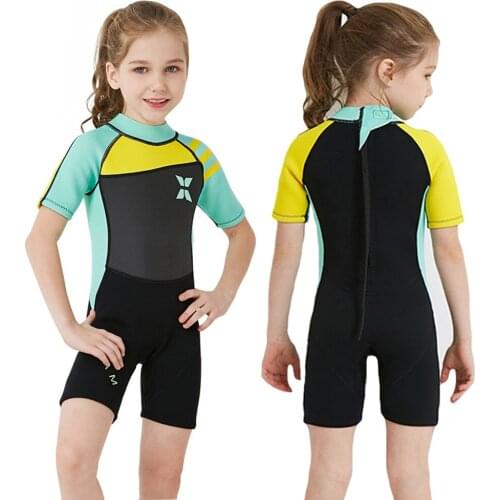Wetsuit 2.5MM Neoprene Girls Surf Children Rash Guard Swimming Windsurf Kitesurf Kids Scuba Diving Clothes Bathing Suit Swimsuit