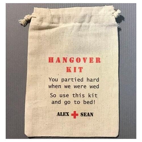 Custom bridesmaid wedding Hangover Kit jewelry favor muslim Bags Bachelorette hen bridal shower Party gift bag