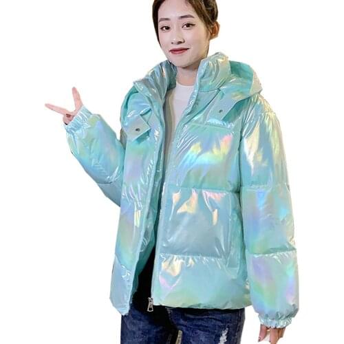 Winter jacket female brief paragraph 2021 new winter hooded colour han with a loose cotton coat Winter 812