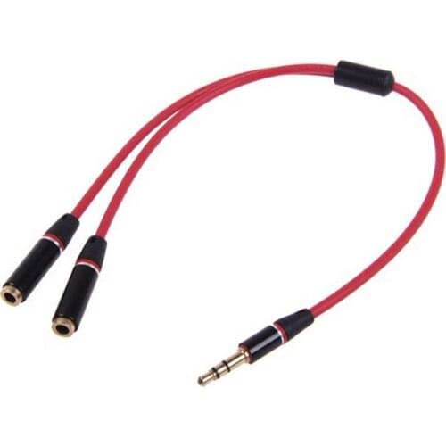 Hot Splitter Headphones Jack 3.5 Mm Stereo Audio Y-Splitter 2 Female To 1 Male Cable Adapter Microphone Plug For Earphone