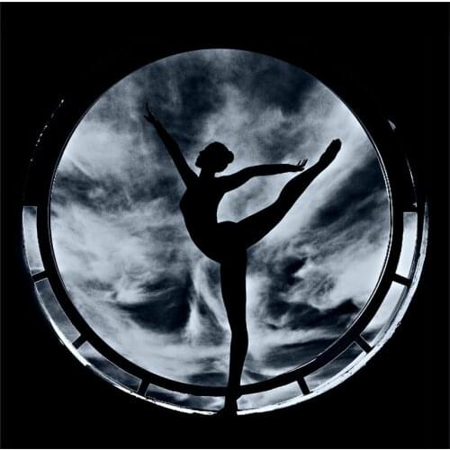 5D DIY Diamond Painting Ballet Girl Cross Stitch Black and White Full Drill Embroidery Kit Home Decoration Cartoon Crafts Gift