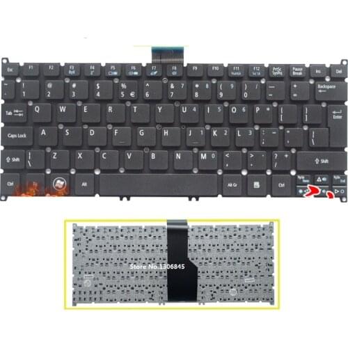 SSEA New US Keyboard For Acer Aspire S3 S3-391 S3-951 S3-371 S5 S5-391 725 756 laptop keyboard no frame