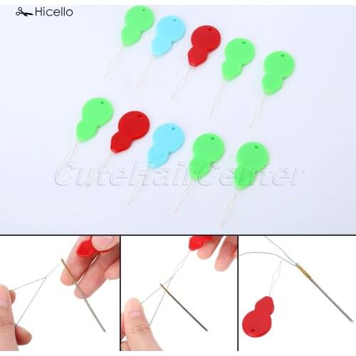 New 10pcs/lot Useful Needle Threader Sewing Handwork Wire Punch Tools Crafts Thread Guide Knitting Accessories 5cm Costura