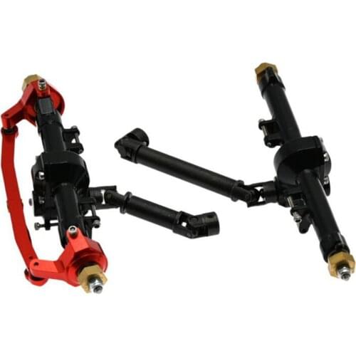 Front Rear Axle Assembly With Back Cover Aluminum Alloy Spare Parts for 1/24 Model Axial SCX24 AXI90081 RC Car Accessories