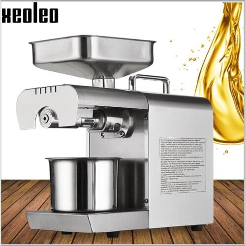 XEOLEO Oil presser Olive Oil press machine Cold and Hot Stainless steel Oil machine Sesame/Melon seeds/Rapeseed/Flax 220V/110V
