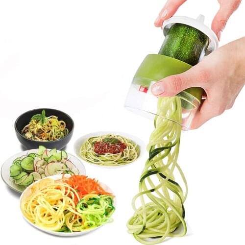 Handheld Vegetable Spiralizer,3 in 1 Adjustable Spiral Slicer,Veggie Cutter Pasta Spaghetti Maker for Fruit,Cucumber,Noodle