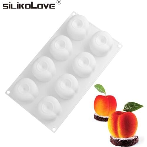 SILIKOLOVE Non Stick Apple Shape Silicone Mold For Mousse Cakes Decorating Tool bakeware DIY 3d Baking 29.5*17*4.5 CM BPA Free