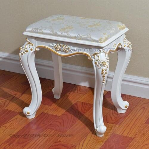 European Style Dressing Stool Simple Makeup Stool French Manicure Stool Home Bedroom Shoe Changing Stool Chair
