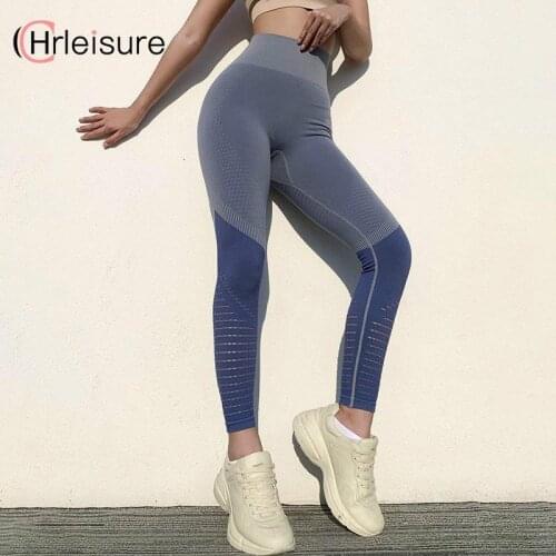 CHRLEISURE Women Leggings Fitness Gym Sexy Leggings High Waist Push Up Hollow Out Quick Drying Slim Legins Women Autumn 2020