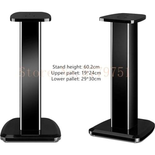 1 Pair HIFI Speaker Tripod Bracket Bookshelf Stand Wooden Audio Tripod Full Paint Bookshelf Speaker Stand Bracket