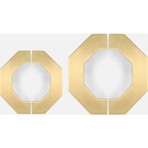 Solid Brass Square Cabinet Handles Large Hexagon Wardrobe Handle Drawer Pulls Bookcase Cupboard Locker Knobs Furniture Door Knob
