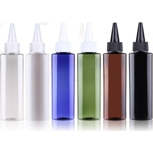 100ML X 50 Empty E liquid Plastic Black Container With Pointed Mouth Cap Lotion PET Bottles With Screw Cap Cosmetic Packaging