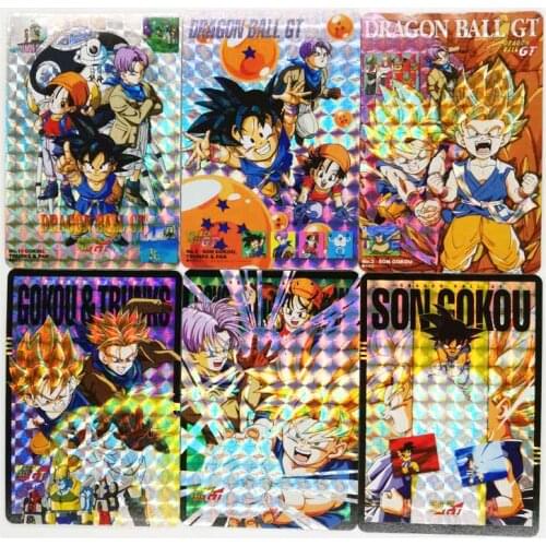 12pcs/set Super Saiyan Dragon Ball GT Refraction Process Heroes Battle Card Ultra Instinct Goku Vegeta Game Collection Cards