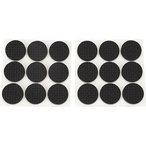 18 Pcs Self Adhesive Black Foam Table Chair Leg Pad Protector
