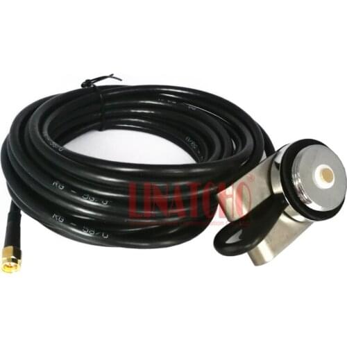 4m NMO Stainless Steel Bracket Trunk Lid Mount RG58U Coaxial Cable SMA male