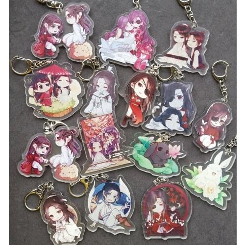 6cm Anime mo dao zhu shi Tian Guan Ci fu LanZhan Bunny Cute Keyrings Keychains Collect Present Stunning pendants