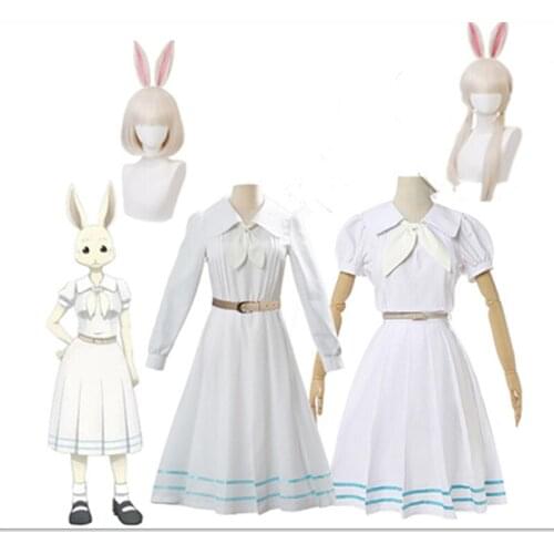 Anime Beastars Haru Cosplay Costume Girl Women School Uniform Costume Rabbit Uniform Outfit BEASTARS Haru Wig Bunny Rabbit Ears