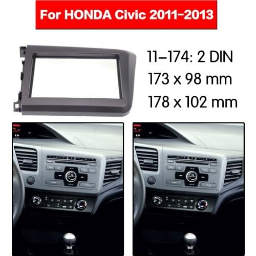 Car Radio frame Audio Fascia For HONDA Civic 2011 - 2013 Car Stereo Radio Fascia Panel Installation Adapter DVD player Frame