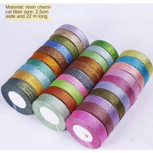 6-40mm Glitter Ribbon Wedding Decor Christmas Party Gift Baking Packing Bow Decoration Candy Box Packaging Wrap DIY Materials