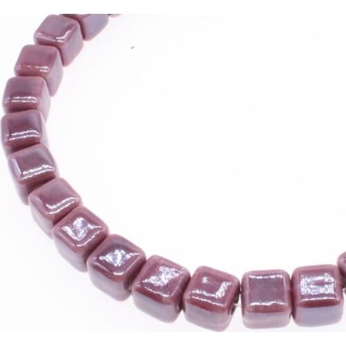 CHONGAI Ceramic Square Beads For DIY Bracelet Necklace Accessories 8mm
