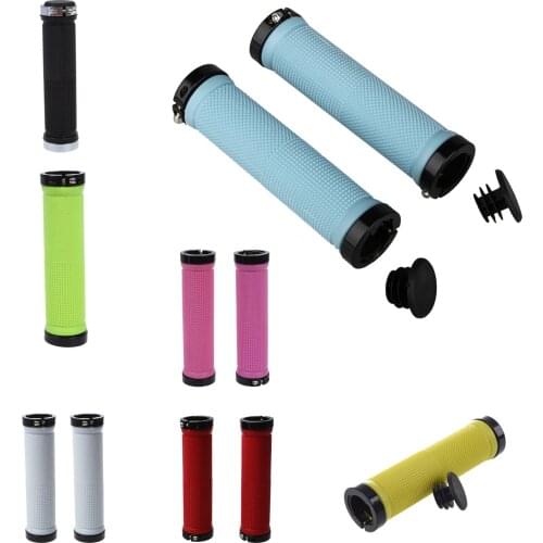 Double Road Mountain MTB BMx Bike Cycle Bicycle Lock on Locking Handlebar Grips