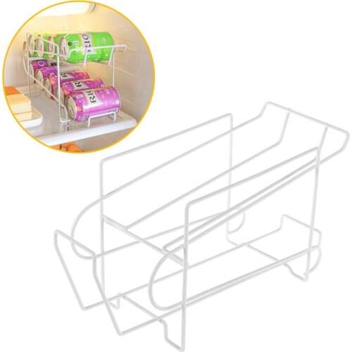 Double-layer Can Storage Rack Beer Soda Drink Can Fridge Drink Bottle Holder Kitchen Storage Box Organizer Kitchen Accessories