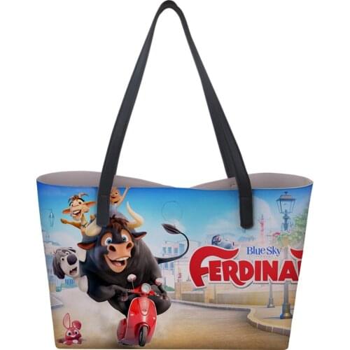 HaoYun Womens PU Totes Bag Large Capacity Shoulder Bag Ferdinand Pattern Ladies Unique Personalized Handbags Trendy For Girls