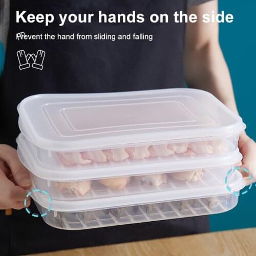 Refrigerator Frozen Storage Box Fish And Meat Frozen Fresh-keeping Box Dumpling Container Food Sealed Storage Box Kitchen Suppli