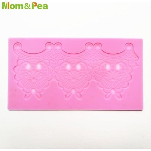 KCL584 Small Lace Pad Silicone Mold Sugar Paste Fondant Cake Decoration 3D Mould