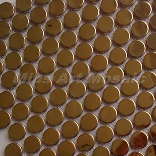 Penny round metal tiles for kitchen backsplashes wall tile
