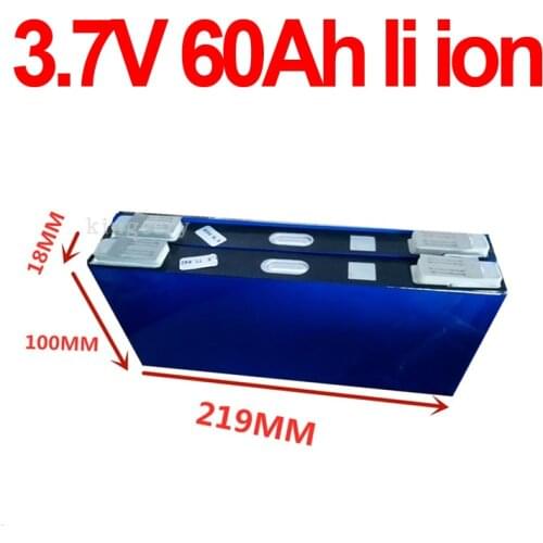 3.7V 60Ah Lithium ion battery 3.7V li ion battery for DIY 48V 12V 120Ah vehicle scooter boats Solar energy storage RV Speaker