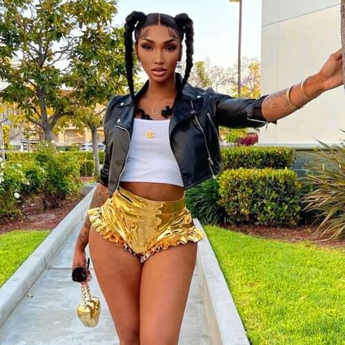 Женские кожаные шорты Meihuida China At AliExpress